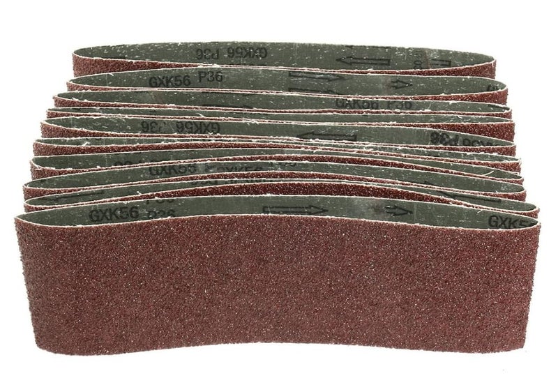 Boxonly 4 x 24 Inch Aluminum Oxide Sanding Belt for Belt Sander 36 Grit 10pcs - Image 2